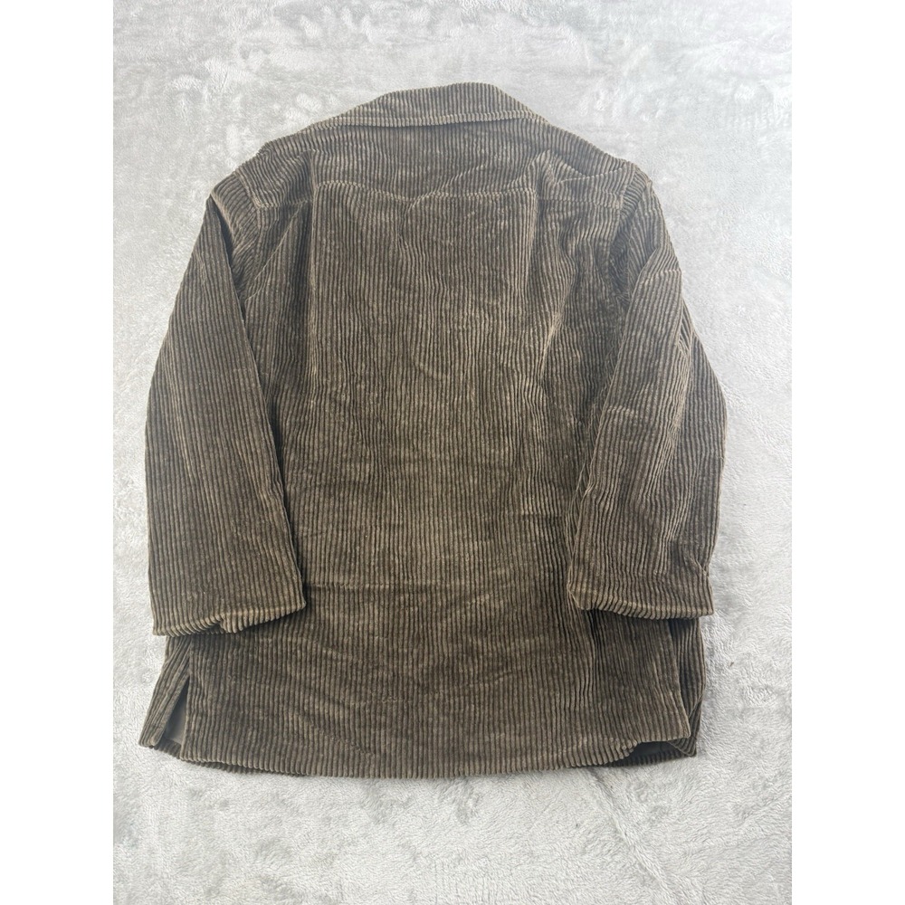 J Crew Vintage Corduroy Barn Coat Jacket Womens Small Olive Lined Chore Utility - Picture 2 of 4